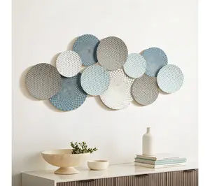 LuxenHome Distressed Pastels 21.06"H x 47.44"W Wall Decor