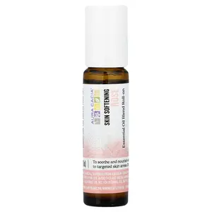 Aura Cacia Essential Oil Blend, Skin Softening Roll-On, Rose, 0.31 fl oz (9.2 ml)