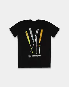 Bat Bros Broken Bat T-Shirt - Black