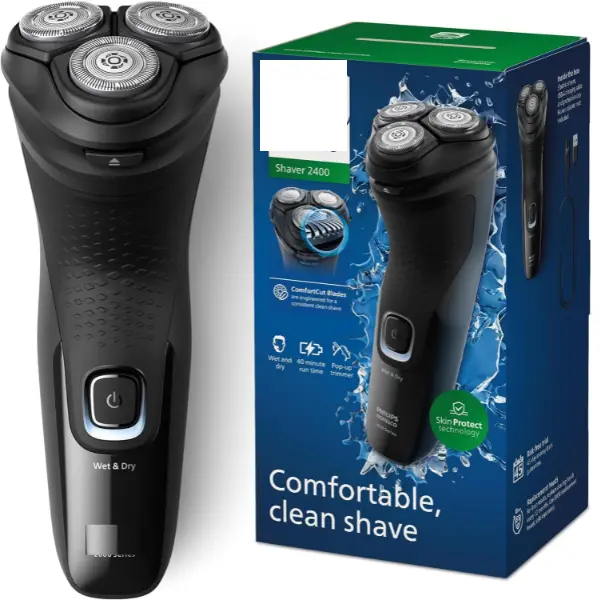 Shaver 2400, Rechargeable Cordless Electric Shaver with Pop-Up Trimmer