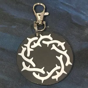 Bad Omens Crown of Thorns 3D Printed Keychain - Unique Design, Durable Material, Perfect for Everyday Use