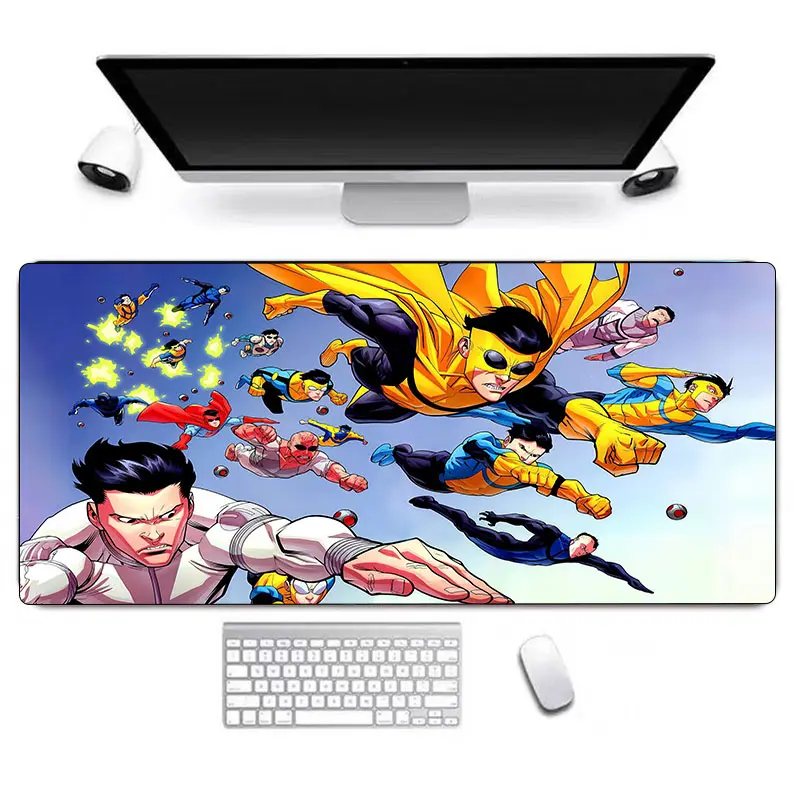 Invincible Gaming Desk Mat, Mark Grayson Omni Man Desk Pad, Animated Series Comic Mouse Mat, Action Cartoon Desk Accessory, Gamer Setup Decor, Gift for Him