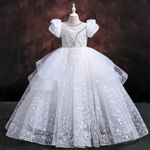 Yoliyolei Elegant Luxury Formal Wedding  Evening Party Dress Puffy Sleeve Pageant Dress