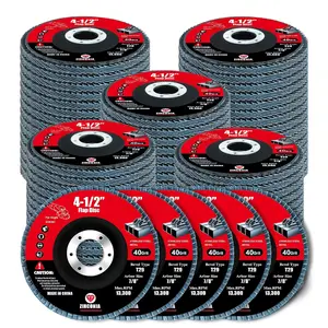 30 Pack Flap Discs 40 Grit, 4 1/2" x 7/8" for Angle ,Type 29 Zirconia Grinding Wheel for Metal,,Stainless Steel, Sheet Metal