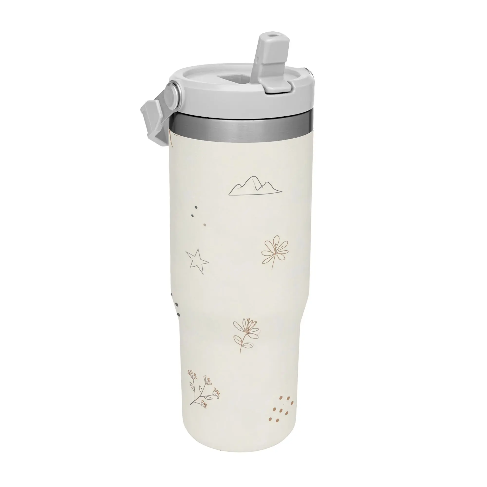 30oz Personalized Stainless Steel Travel Tumbler with Carry Handle - Custom Photo, Text or Color, Insulated Drinkware for Car, Office, Everyday Use