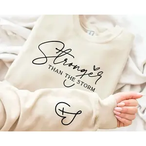 Stronger Than The Storm Sweatshirt, Boho Self Care T-Shirt, Inspirational Women Hoodie, Christian Sweatshirt, Bible Verse Shirt, Motivational Hoodie
