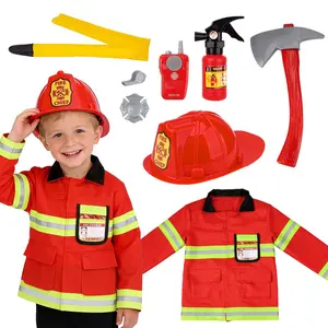 Firefighter Role-Play Set, Water Spray Fire Extinguisher + Sound Walkie-Talkie, Career Experience Toy, Requires 2x1.5v Aa Batteries