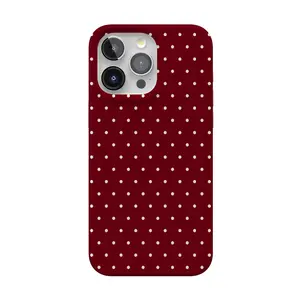 Casely iPhone 15 Pro Max Case | On the Dot | Maroon Polka Dot | Compatible with MagSafe | Classic Ultra Thin Design