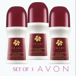 Avon Imari Roll-on Deodorant Set of 3 Classic Fragrance 2.6 oz Antitranspirant Protection for Ultimate Freshness
