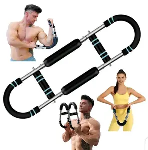 Twister Arm Trainer 60-100lb Adjustable Chest & Arm Workout Tool, Portable Power Twister Bar with Detachable Snap Design for Fitness Anywhere
