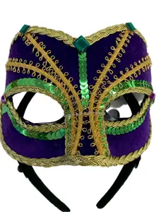 Purple/Gold & Green Mask