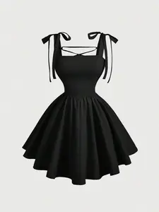 Lavender Dreamy Romantic Backless Bowknot Dress – Elegant Tie-Back Party & Date Dress for Women