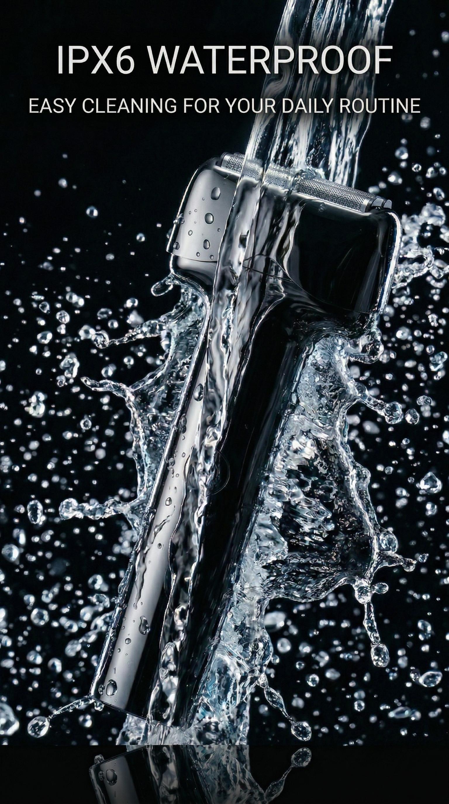 Luxury All-Metal Professional Electric Razor for Men, Precision Dual Foil Shaver, IPX6 Waterproof, Type-C Fast Charging, 60-Day Battery Life, Magnetic Cap, Travel Lock, Portable Premium Grooming Kit – Ideal Gift for Men