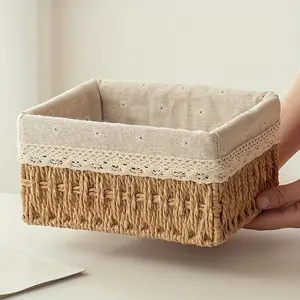Rattan Storage Basket3 Count Tabletop SnackStorage Box, Desktop Drawer MiscellaneousStorage, Gift Basket, Room Decor, OrganiserAB20Lumora Living