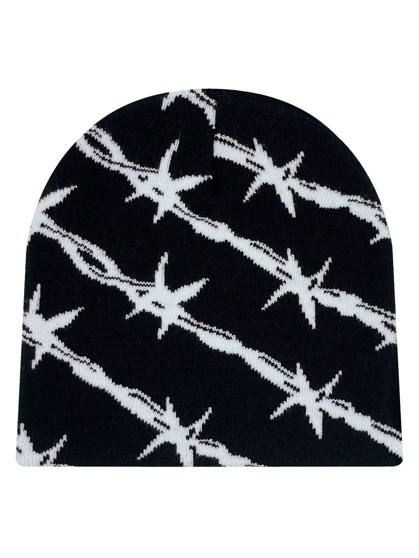 Unisex Star Knit Hat with Thorns, Soft Warm Winter Cap, Cool Streetwear Skull Hat, Beanie Hat, Fashion Beanie, Gothic Y2K Style, Multi-Color Outdoor Wear