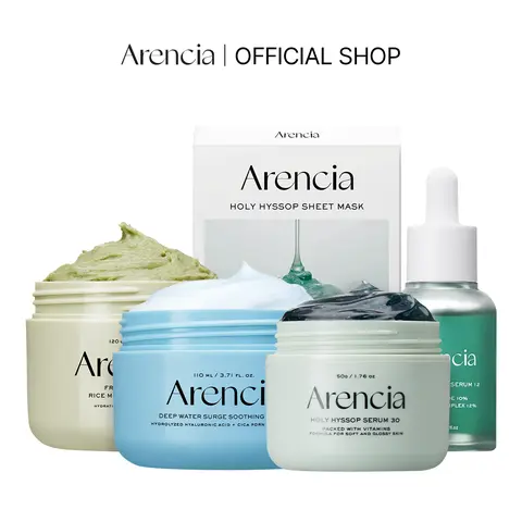 Glass Skin Renewal Set - Spotless Skin 5 Step Routine with Fresh Green Rice Mochi Cleanser, Acne-Scar Caring Serums, Hydrating PDRN Cica Cream & Sheet Mask for Calming Acne Antibacterial & Clear Skin
