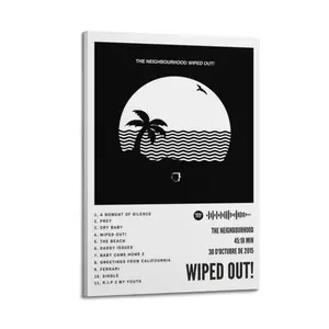 The Neighbourhood Wiped Out Poster for Bedroom Aesthetic Canvas Wall Art Living Room Posters Painting Picture Print Modern Family Decor Artist Bathroom Poster