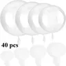 40 pieces of transparent balloons, 4 sizes (12, 18, 20, 24 inches), filled with bubble balloons, suitable for Valentine's Day, Christmas, wedding, and birthday party decoration kit balloon set