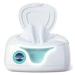 Baby Wipe Warmer and Baby Wet Wipes Dispenser |   Baby Wipes Warmer for Babies |   Diaper Wipe Warmer with Changing Light, White