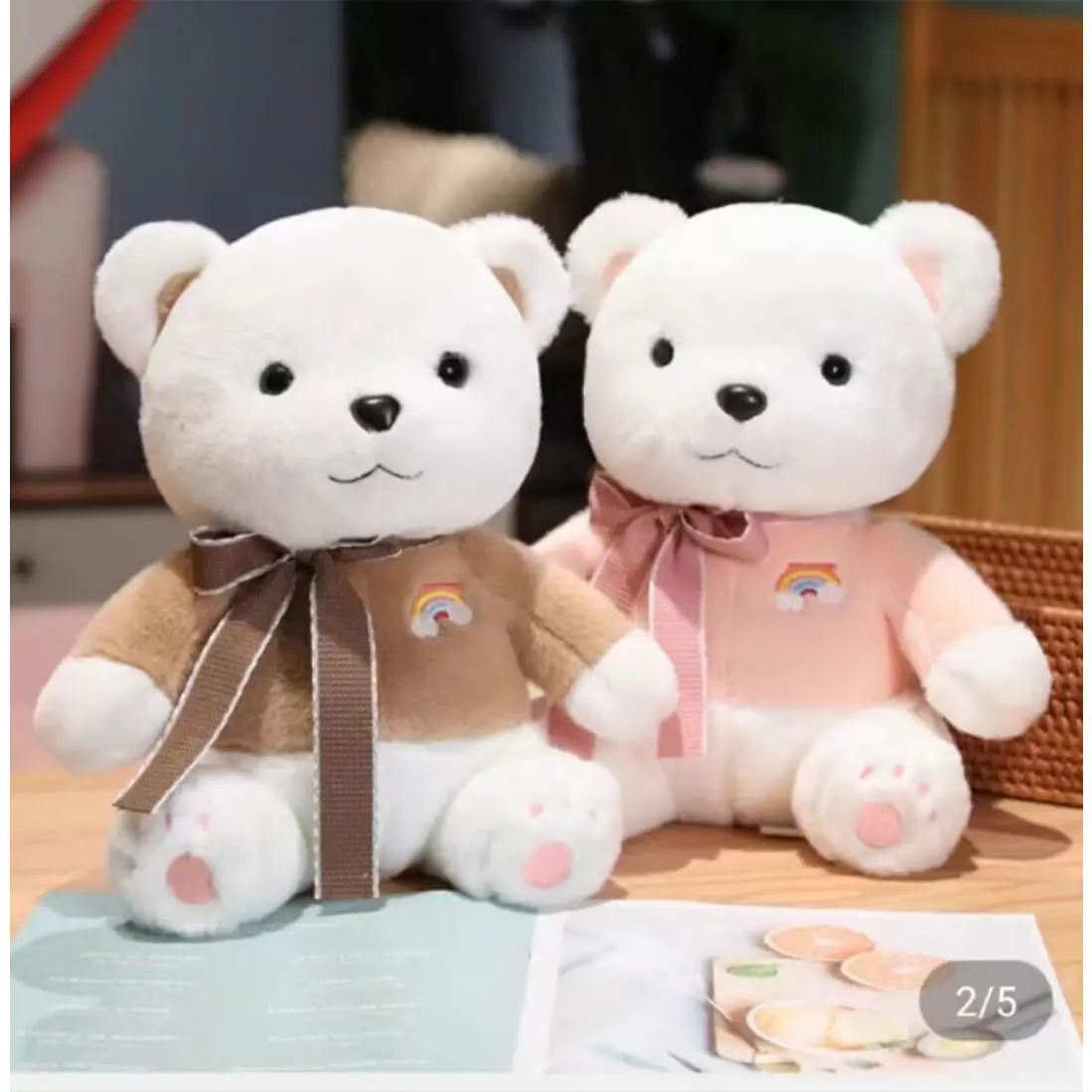 Rainbow Bear 35cm Left and Right