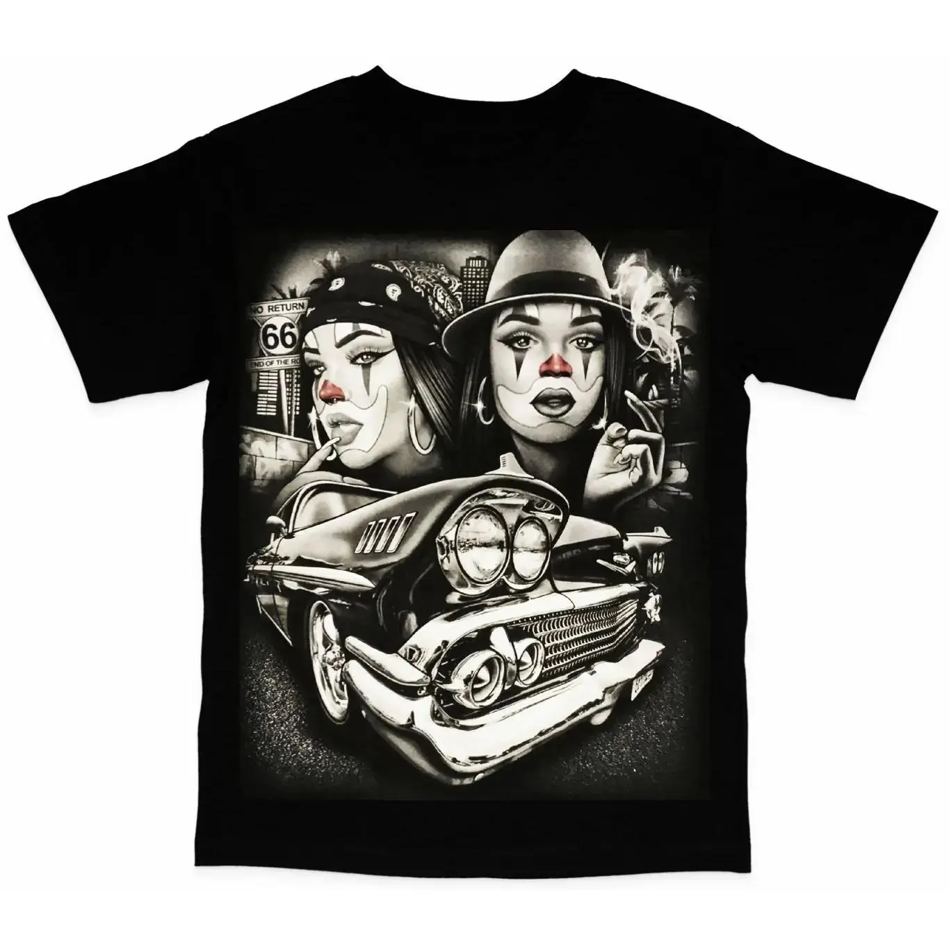 100%BOTTONTears Of A Clown Chola With A Lowrider Bomba Mens T-Shirt