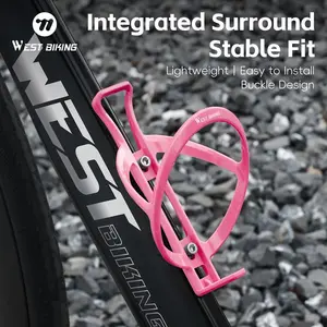 WEST BIKING Multi-color Bicycle Water Bottle Cage with Tool. Stable Buckle One Piece Design Bike Bottle Bracket Holder Bracket Bike Accessories