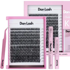 Eyelash Cluster Kit, Includes Eyelash Adhesive, Eyelash Remover, Tweezers, Cluster pack (Blessed)