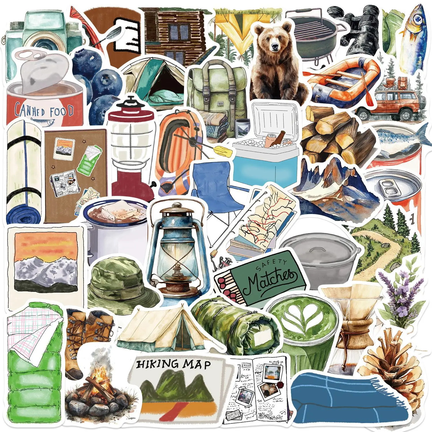 Vintage Food Stickers Set, Durable Decorative Decals for Phone, Cellphone, Smartphone & Notebook, DIY Wall Art Supplies, Perfect for Travel Luggage & Toy Storage