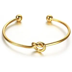 Bridesmaid Proposal Gifts, Stainless Steel Tie The Love Knot Bridesmaid Bracelet with  Box