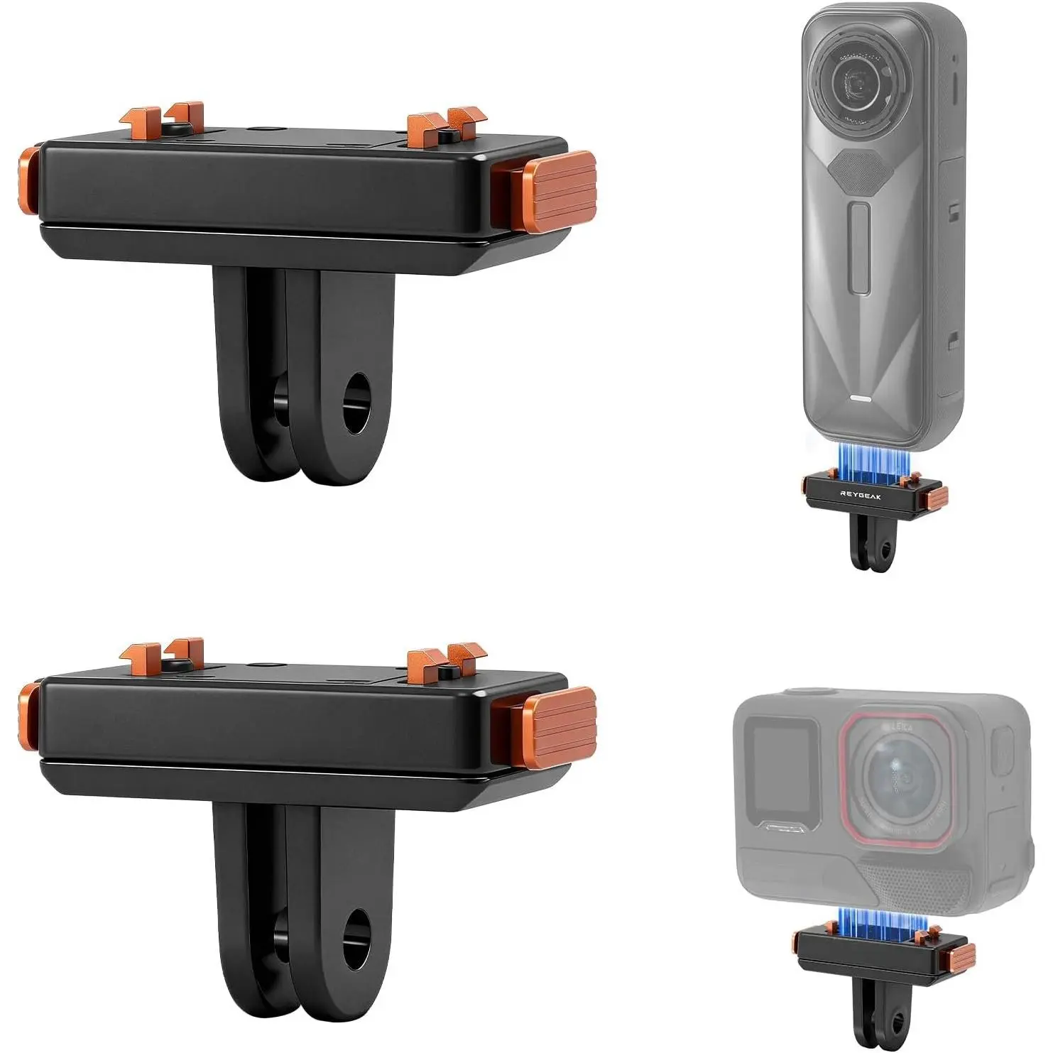 Quick Release Mount for Insta360 X5/Ace Pro/Ace Pro 2,X4 Air  Adapter Mount with Dual-Claws for Insta360 Accessories(Two Pack)