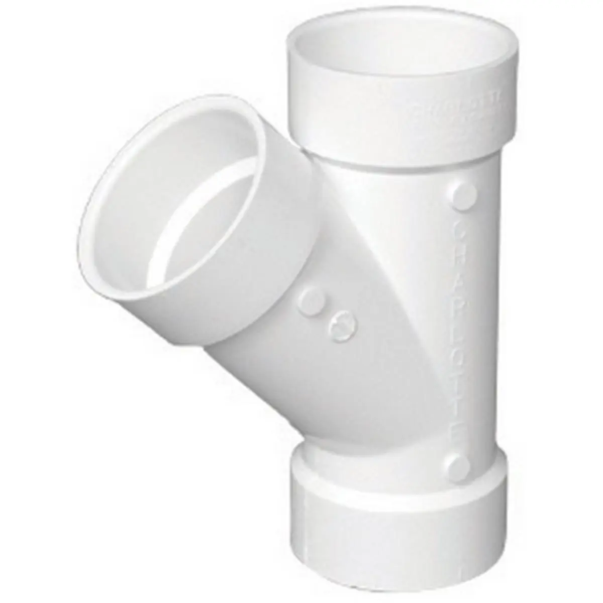 212 MAIN Charlotte PVC006001200HA 3 in. Schedule 40 PVC Wye Water Pipe, 45-Degree, Hub Ends, Compatible with PVC Household Appliance Parts & Accessories