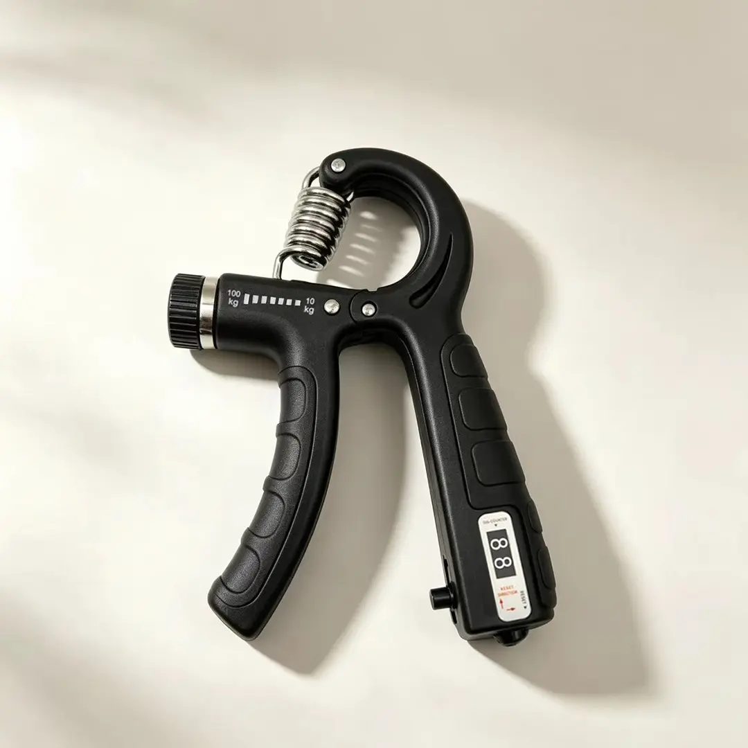 Adjustable Hand Grip Strengthener with Counter, 22–220 Lbs (10–100kg) Non-Slip Ergonomic Hand Gripper for Forearm & Finger Strength Training