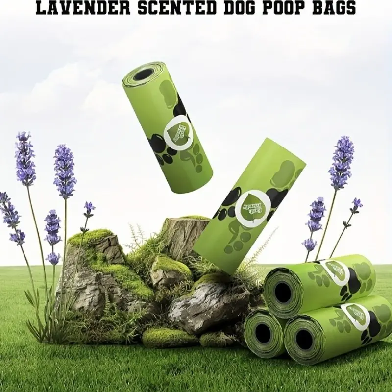 Eco-Friendly Dog Poop Bags - Extra Thick Sustainable Materials Pet Waste Rolls, Leak-Proof Durable Construction, Easy Disposal Solutions for Outdoor Essential Hiking & Daily Walks