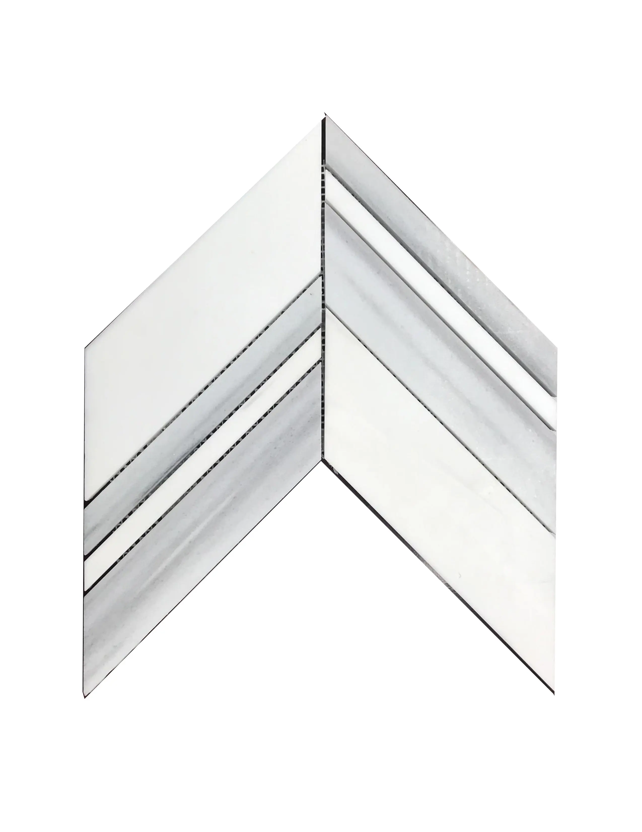Dolomite Ecuador Chevron Honed Marble Mosaic Tile, Ideal for Backsplash, Commercial & Traditional Home Improvement Flooring