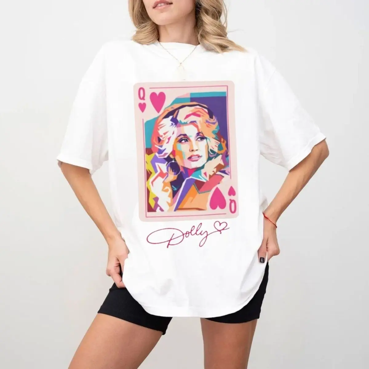 Dolly Parton Queen Of Hearts T Shirt, Vintage Country Music Tee, Music Lovers Tee, Fan Gift Outfit, Unisex Sweater Pullover Tee