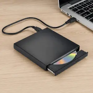 USB External DVD CD Burner Writer Drive with 2 Cables, Portable CD/DVD RW Optical Drive for Laptop Windows Mac, Plug & Play USB Disc Reader Burner for PC Desktop