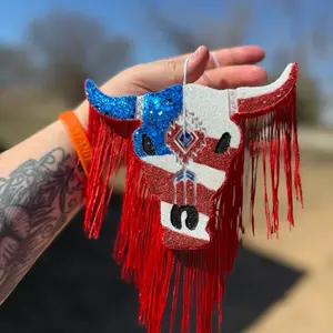 Patriotic bull skull freshie
