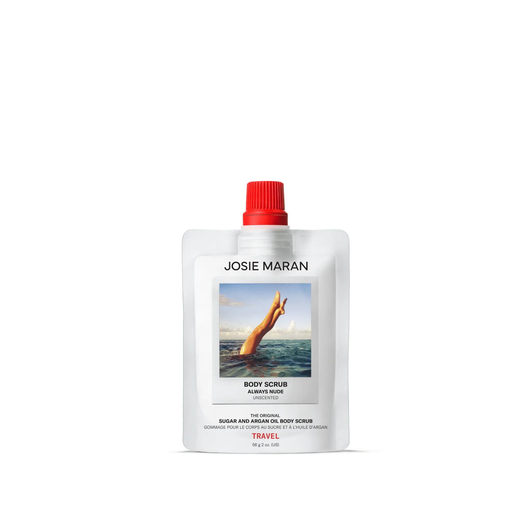 Unscented - Travel Size Argan Oil + Sugar Balm Refillable Exfoliating Body Scrub