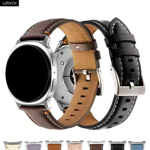 URVOI Fine Leather Watch Band for Samsung Galaxy Watch8 40mm 44mm Watch 8 classic 46mm, Modern Minimalist Style Replacement Strap for Daily Wear Smartwatch Strap