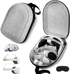 Carrying Case Compatible with Oculus Meta Quest 3S/Quest 3/Quest 2,  Vision Pro VR Headsets   Strap and Controller Accessories, Hard Shell Bag for Travel and Storage