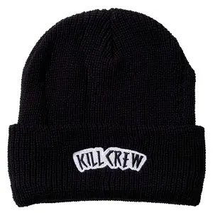 KILL CREW CUFFED BEANIE - BLACK / WHITE
