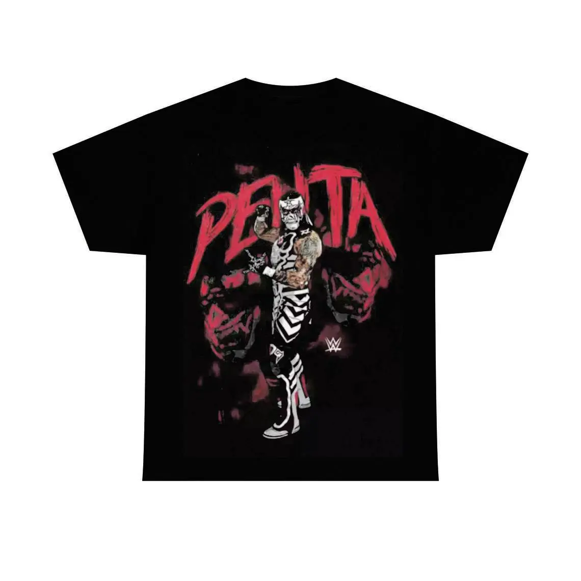 Women's Penta WWE 2026 Wrestling Graphic Short-Sleeve Cotton T-Shirt, Casual Round Neck Print Vintage Lucha Libre WWE Fan Retro Apparel T072476