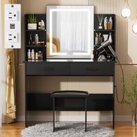 Black with Power Outlet