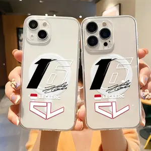 Phone Case - Classic Driver Character C-Charles Leclerc Phone Case Compatible with iPhone 17 E Air Pro ProMax iPhone16 15 14 Plus 13 12 11 X XS XR, Transparent Magnetic Shockproof Soft TPU Back Cover