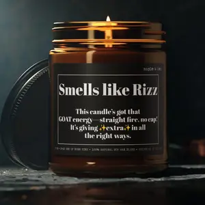 Rizz Candle, Funny Teen Gift, Rizz Gen Alpha Middle School Funny Gifts, Slang Teen Present, Teenage Girl Boy, Decor Scented