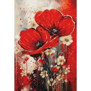 The Dance of The Poppies B7046L Counted Cross-Stitch Kit