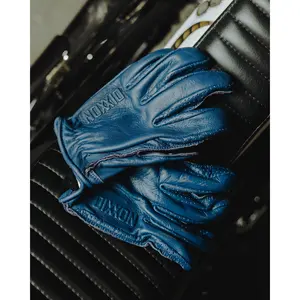 Roper Leather Moto Gloves - Steel