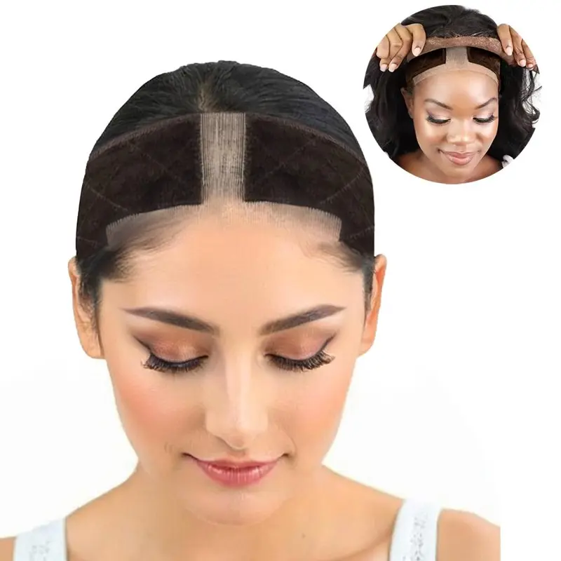 Lace Wig Grip Band, Adjustable Wig Grip Band for Lace Front Wigs, Hairline, Wig Gripper with Ear-cutouts, No-headache Comfortable and Secure Glueless Velvet Headband, Hair Extensions Tape, Wig Accessories