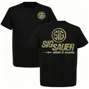 SIG Sauer Camo Logo T-Shirt, Tactical Gun Graphic Tee, 2nd Amendment Shooting Range Shirt, Gun Enthusiast Gift for Men