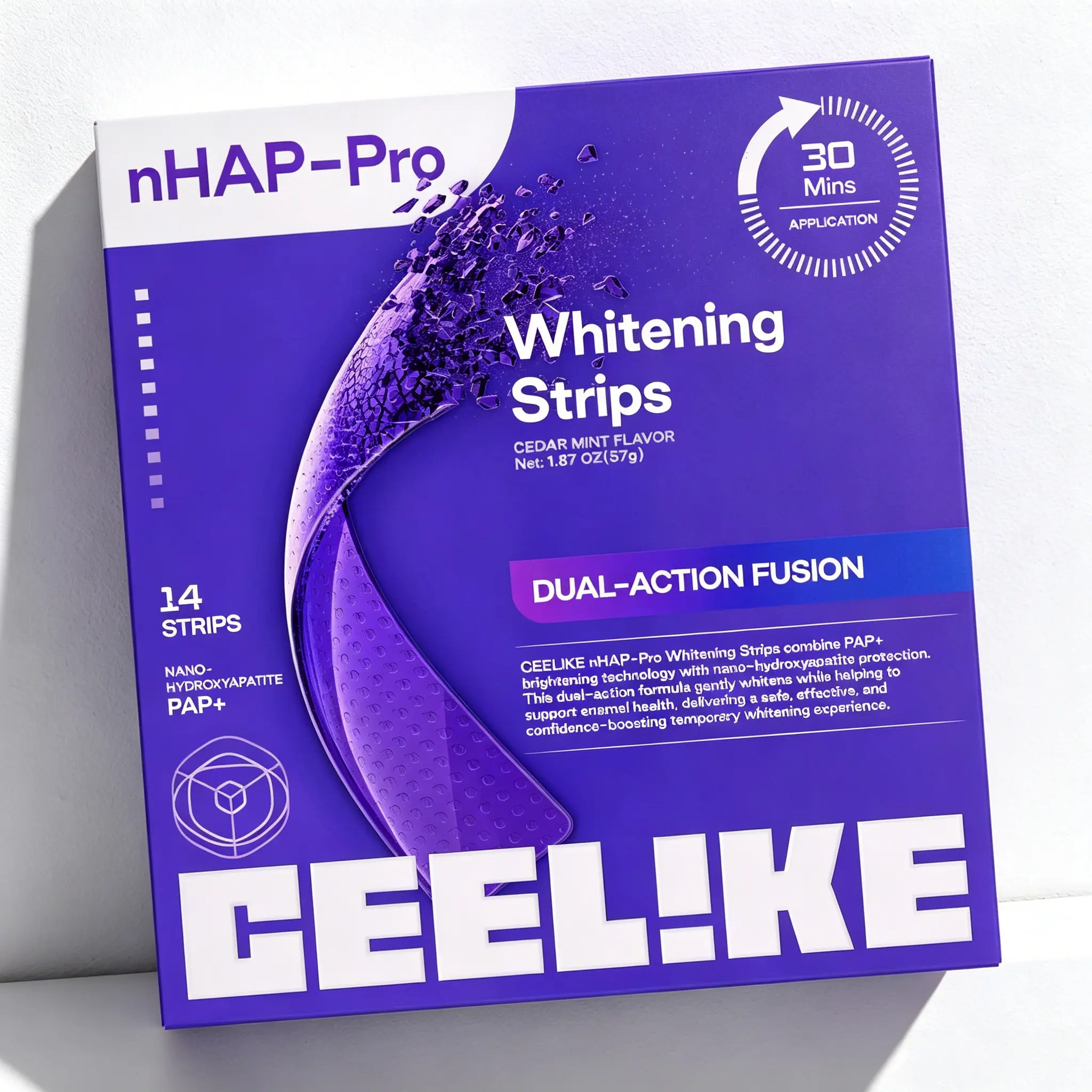 CEELIKE Purple Oral Teeth Whitening - Nano-Hydroxyapatite, Enamel-Safe, Peroxide-Free, Non-Sensitive Formula